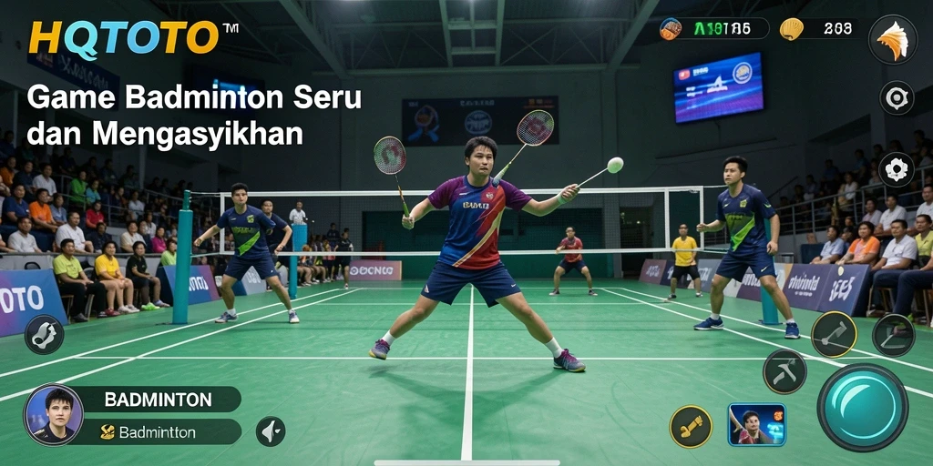 Tampilan antarmuka HQTOTO yang menarik saat pertandingan Badminton.