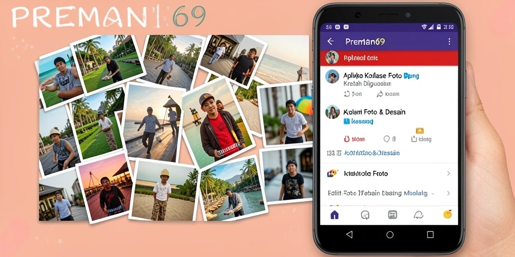 Antarmuka PREMAN69 menampilkan berbagai pilihan kolase foto yang menarik.