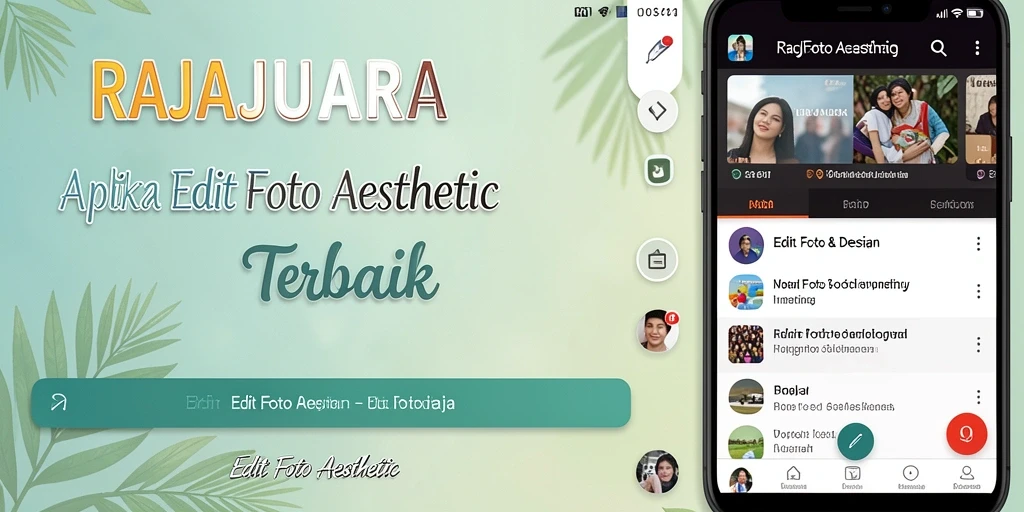Screenshot utama RAJAJUARA menampilkan antarmuka yang menarik untuk Edit Foto Aesthetic.