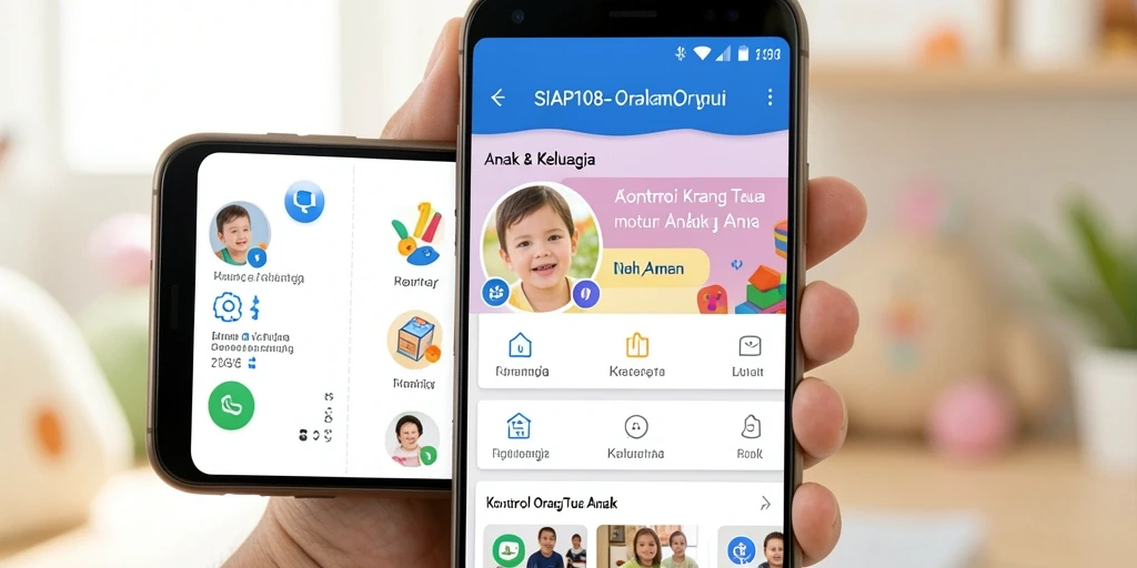 Antarmuka aplikasi SIAP108 untuk kontrol orang tua yang ramah pengguna.